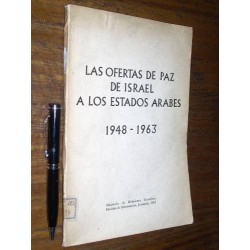 Ofertas De Paz De Israel A Los Estados Árabes 1963 Jerusalén
