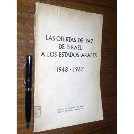 Ofertas De Paz De Israel A Los Estados Árabes 1963 Jerusalén