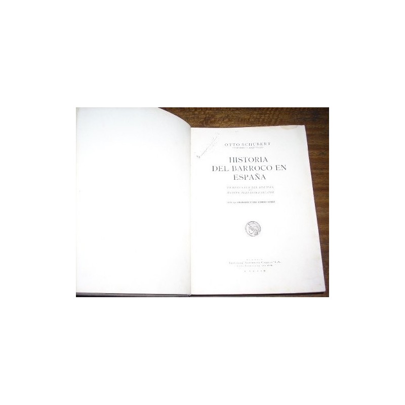 Historia Del Barroco En España - Otto Schubert (1924)