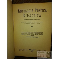 Antología poética didáctica Belisario Fernandez Ed. Albatros